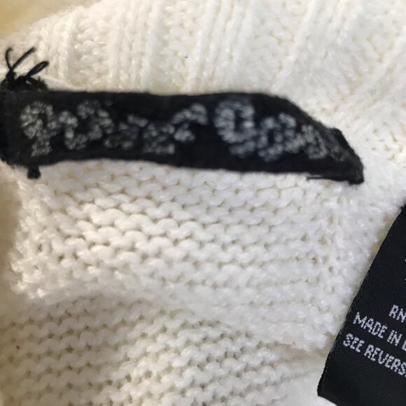 Player Gold Cowl Neck Belted Sweater Cream Large - Picture 9 of 12